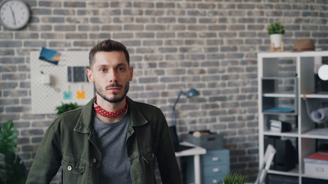Portrait of a confident businessman, founder of a studio