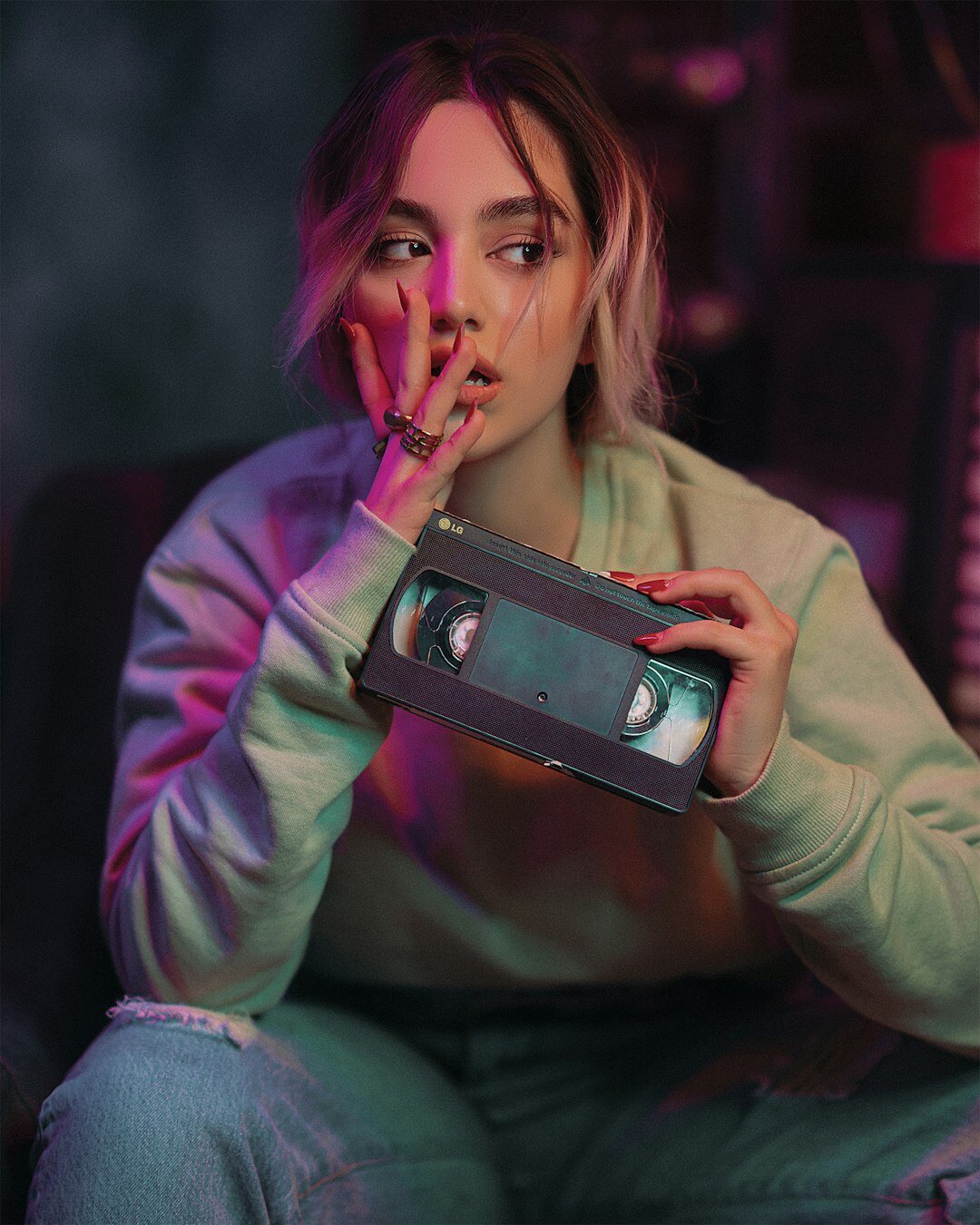 Portrait of a young woman video editor